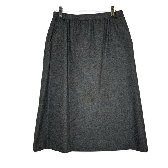 Anderson LIttle Wool Blend Midi Skirt Gray Size 12 Fully Lined Classic - Picture 1 of 9